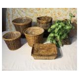 (7) Wicker Baskets