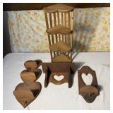Heart Shape Wood Decor/Shelves