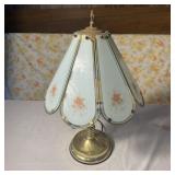 READ Vintage Floral Glass Panel Touch Lamp