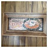 Rustic Wooden "Farm Fresh Eggs" Wall Sign with