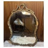 42x27 Vintage Ornate Gold-Gilded Wall Mirror