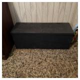 Black Metal Trunk with Key