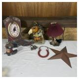Western Decor- Lamp, Clock, Figurines, 7 more