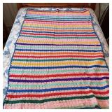 Crochet Stripped Throw Blanket