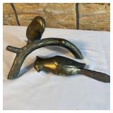 Vintage Brass Birds on a Branch Figurine