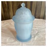 Vintage Indiana Glass Company Satin Frosted Blue