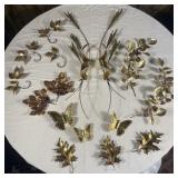 MCM Vintage Gold Tone Brass & Copper Metal Wall
