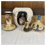 Native American-Themed Figurine Diorama & 3