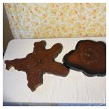 (2) Live Edge Hardwood Wall Clock Lacquer Wood