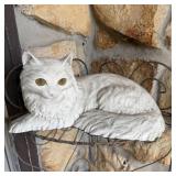 13" Vintage Homo Reclining White Persian Cat