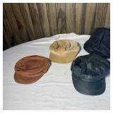 (4) Assorted Vintage Newsboy Caps ï¿½ Retro Cabbie