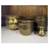 (4) Brass Planters/Pitcher
