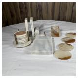 Marble Coasters, Bookends, Board