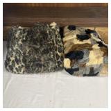 (2) Faux Fur Throw Blankets