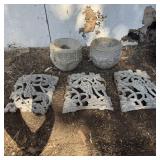 Concrete Grape Design Planters/Urns & Plaques