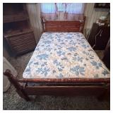 Solid Wood Full Size Bedframe & Mattress
