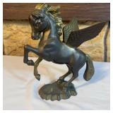 8 1/2" Solid Brass Pegasus Statue