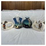 (4) Native American Pottery Vases