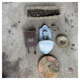 Outdoor Planters, Terra-Cotta Clock, Ash Tray,