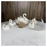 (6) Swan Decor Figures/Planters
