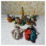 (6) Vintage Clown Figures