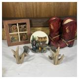 Western Decor- Shadow Box Wall Art, Lamp,