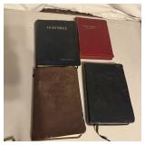 (4) Bibles- King James, The Amplified Bible, Red