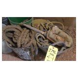 TURN BUCKLES, WIRE, BUCKETS, ROPE & MORE