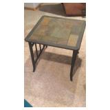 Slate Top End Table 23in x 23in x 21in