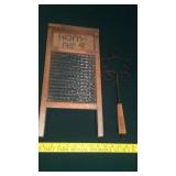 Vintage Rug Beater & Wash Board