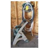 (5) GARDEN HOSES, REEL & NOZZLES