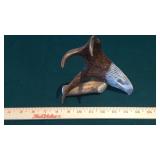 CARVED ANTLER BY B. MERRY OF ANCHORAGE, AK