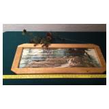 (2) Wildlife Panting, Needle Point Picture