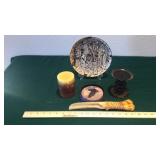 WHERE PATHS CROSS PLATE, BONE KNIFE & CANDLE