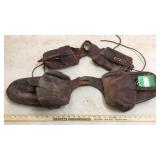 (2) LEATHER SADDLE BAGS