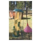(2) BIRD FEEDERS & (2) SHEPHERD HOOKS