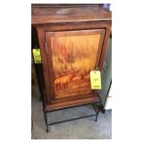 Ducks Unlimited Elk Theme Curio Cabinet on stand