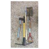 PICK W/SPADE, AXE, FLAT SHOVEL & MORE (ATG)