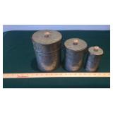 (3) COUNTRY LIVING GALVANIZED KITCHEN BINS