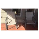 (2) PATIO CHAIRS & TABLE