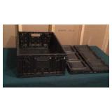 (2) COLLAPSABLE PLASTIC CRATES
