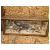 PAIR OF MOUNTED PHEASANTS IN WINTER THEME