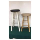 (2) PADDED BREAKFAST STOOLS (24in. & 30in.)