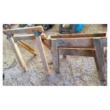 (4) WOOD SAW HORSES