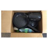 COOLER, FLASHLIGHTS & CAMPFIRE GRILLING BASKET
