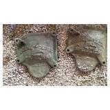(2) CAST IRON JOHN DEERE GEARBOX COVERS
