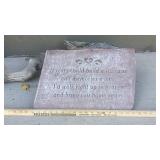 (2) HEARTFELT CARVED STONE SLABS (11in.x16in.)