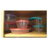 GLASS MIXING BOWLS & TUPPERWARE (ATG)