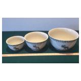 (3) FOLK CRAFT MIXING BOWLS (ATG)