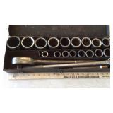 (20) 1in. SOCKET SET, RATCHET, SOCKETS/EXTENSIONS